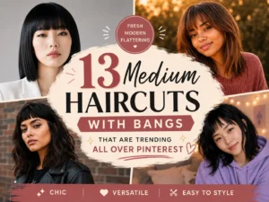 Medium Haircuts with Bangs That Are Trending All Over Pinterest