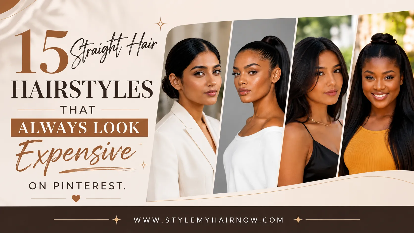 Straight Hair Hairstyles That Always Look Expensive on Pinterest