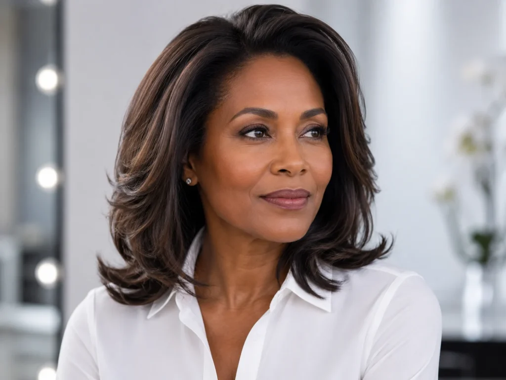 Voluminous Blowout on Medium-Length Hair