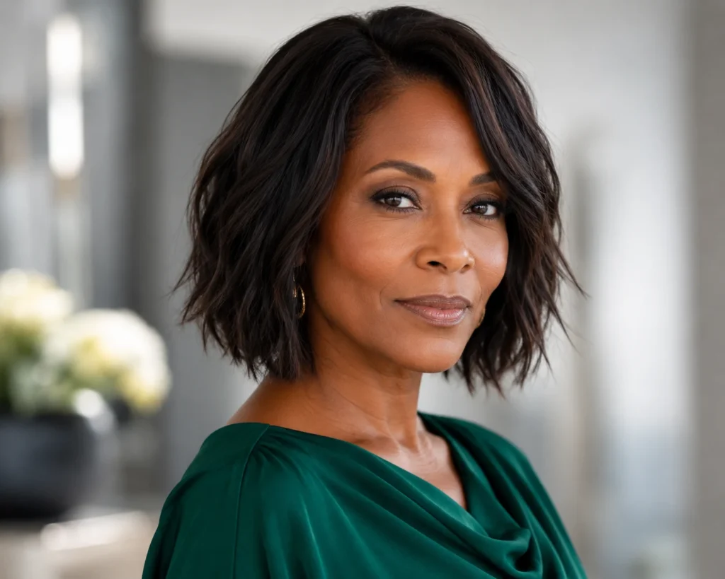 Choppy Ends Bob at Chin to Collarbone Length