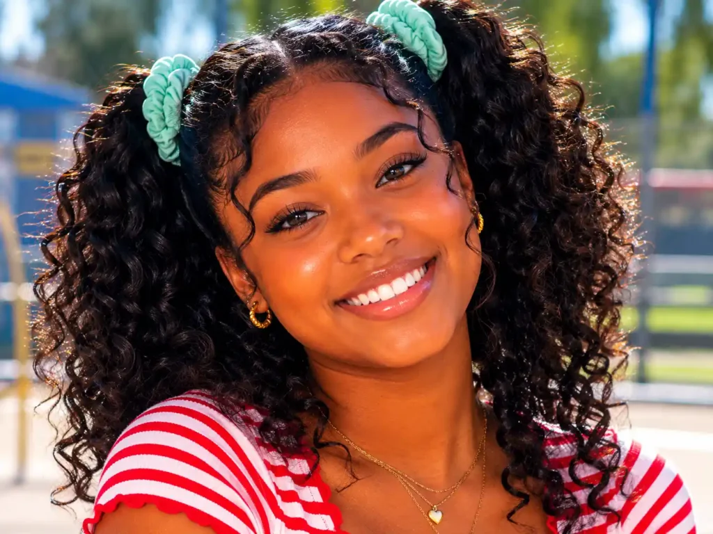 High Curly Pigtails